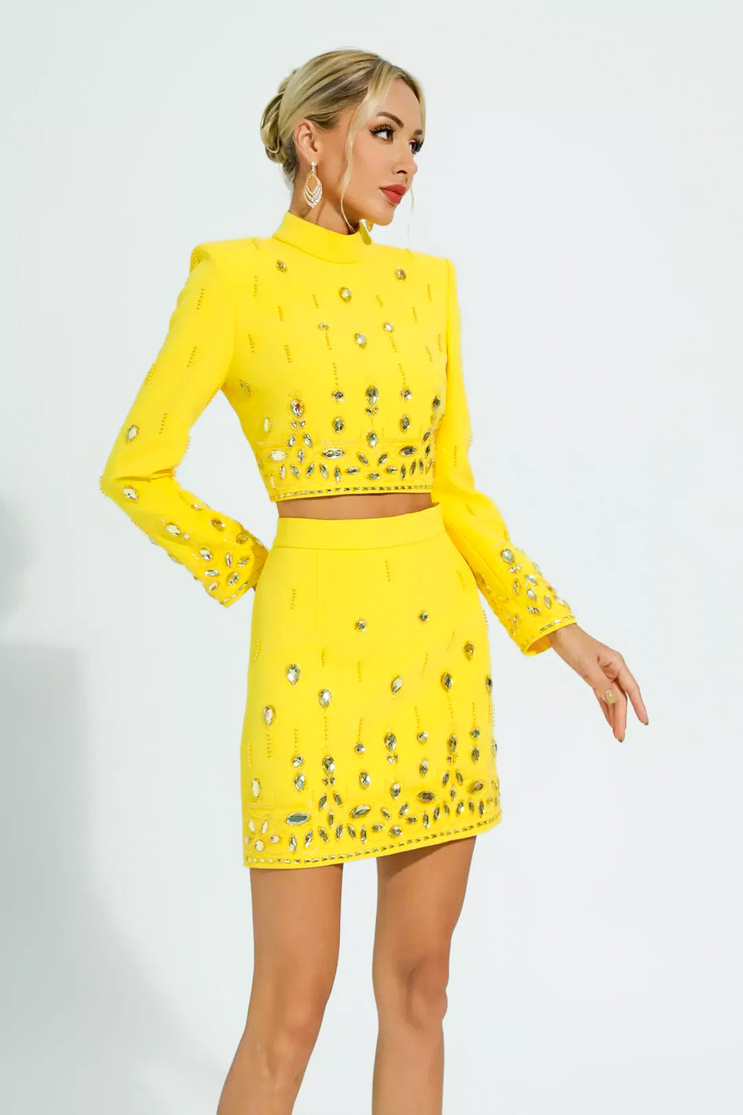 TINK TOP + SKIRT SET IN YELLOW